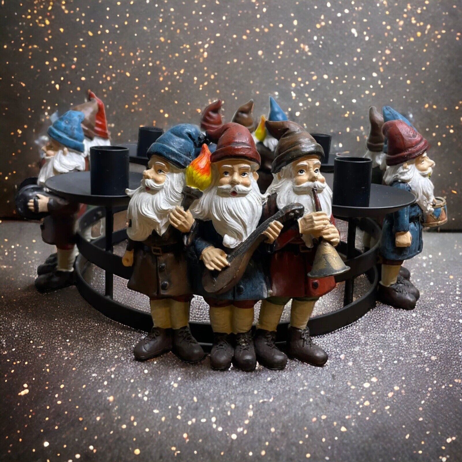 Scandinavian Christmas Gnomes  by Next Season Design 12 Gnomes 4 Candelabra
