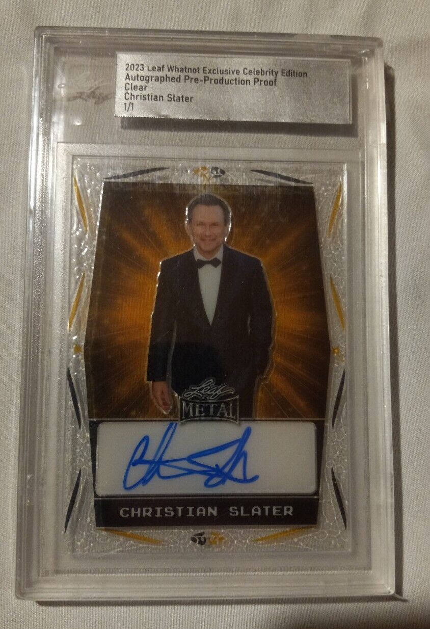 2023 Leaf Whatnot Proof Clear Christian Slater 1/1 Auto Autograph