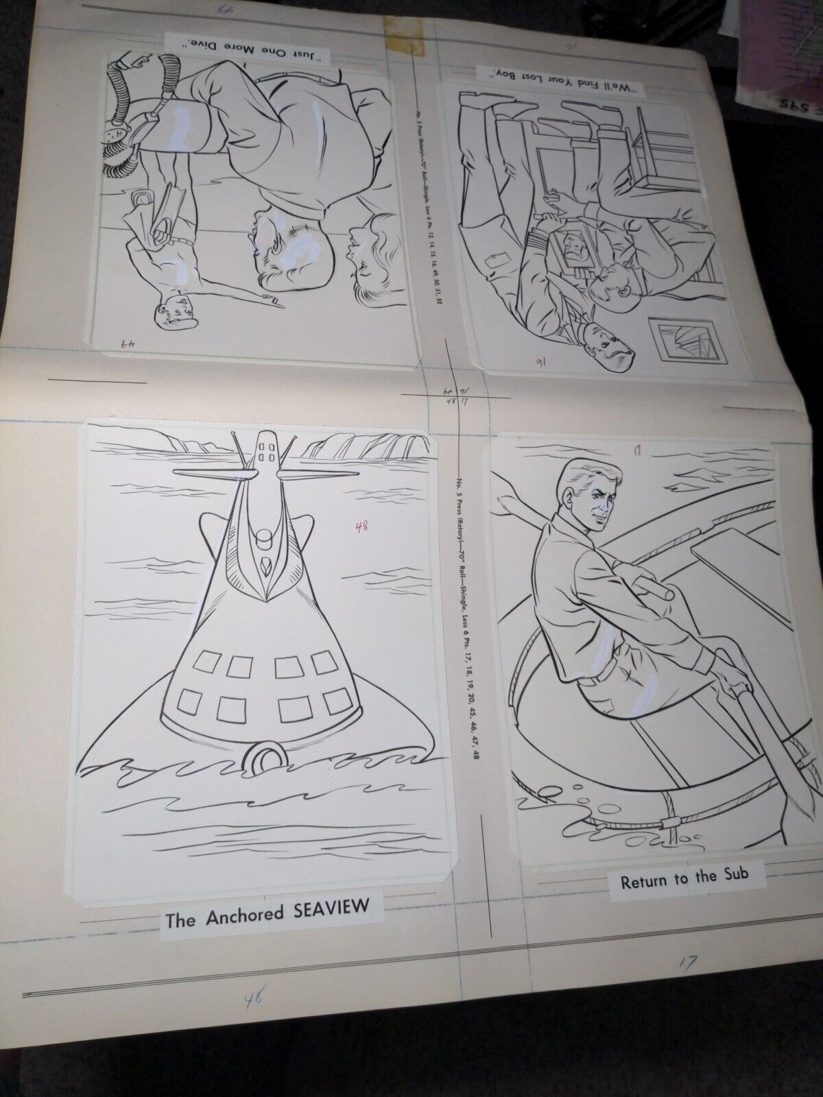 VOYAGE TO THE BOTTOM OF THE SEA Artwork 1964 ORIGINAL Art Sci-fi Fantasy Props