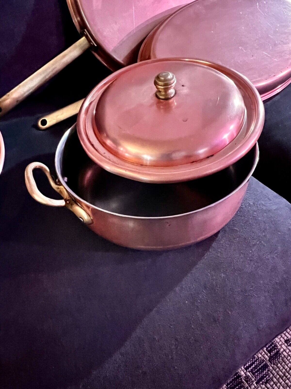 vintage copper cookware - vintage professional hotel, commercial and home pieces