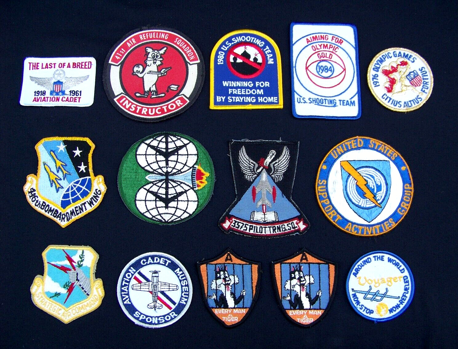 Lot Of (14) Vintage Mixed Aviation Military & Olympics Patch Lot
