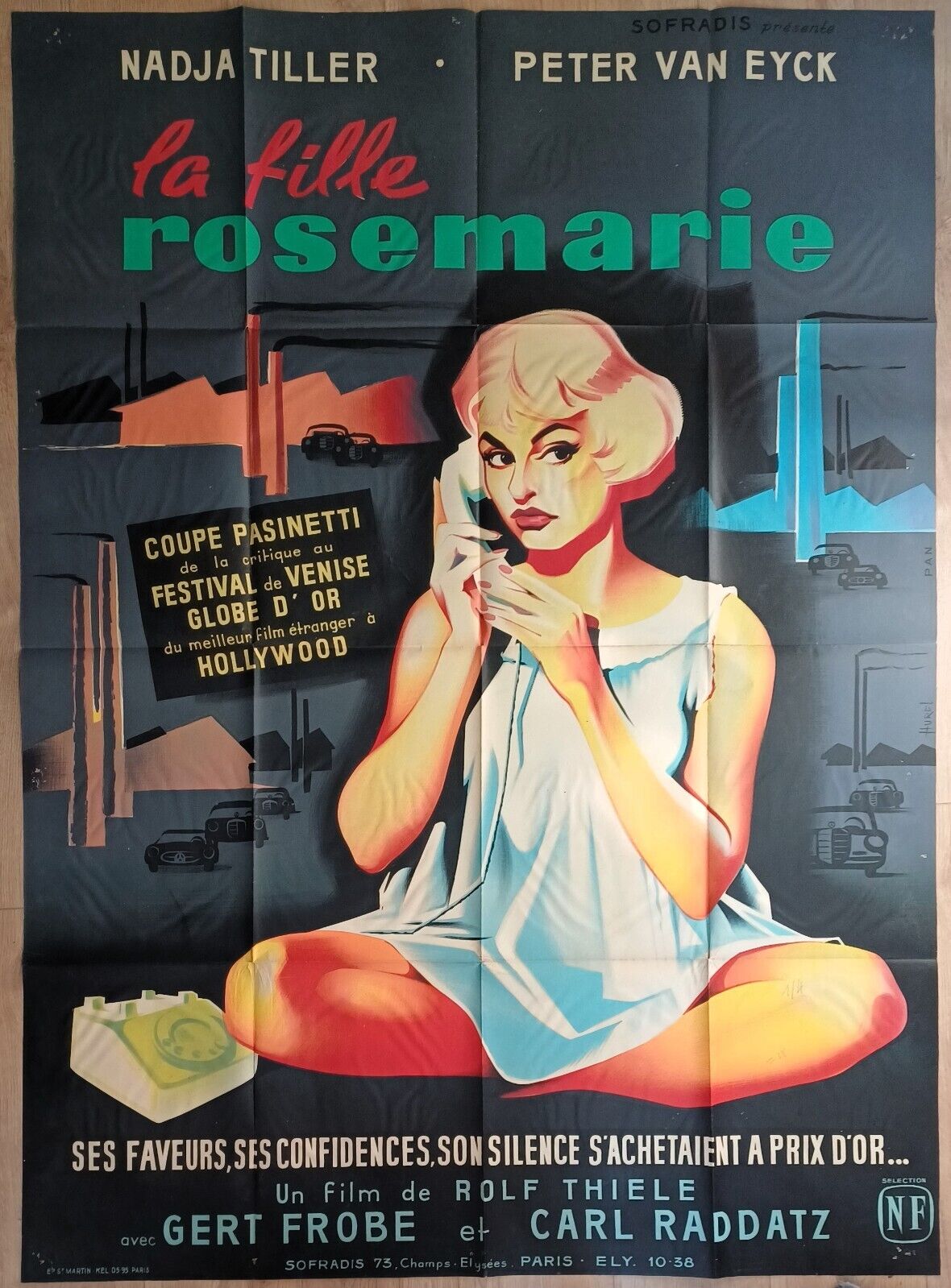 Poster Cinema Film The Girl Rosemarie Nadja Tiller - 47 3/16x63in