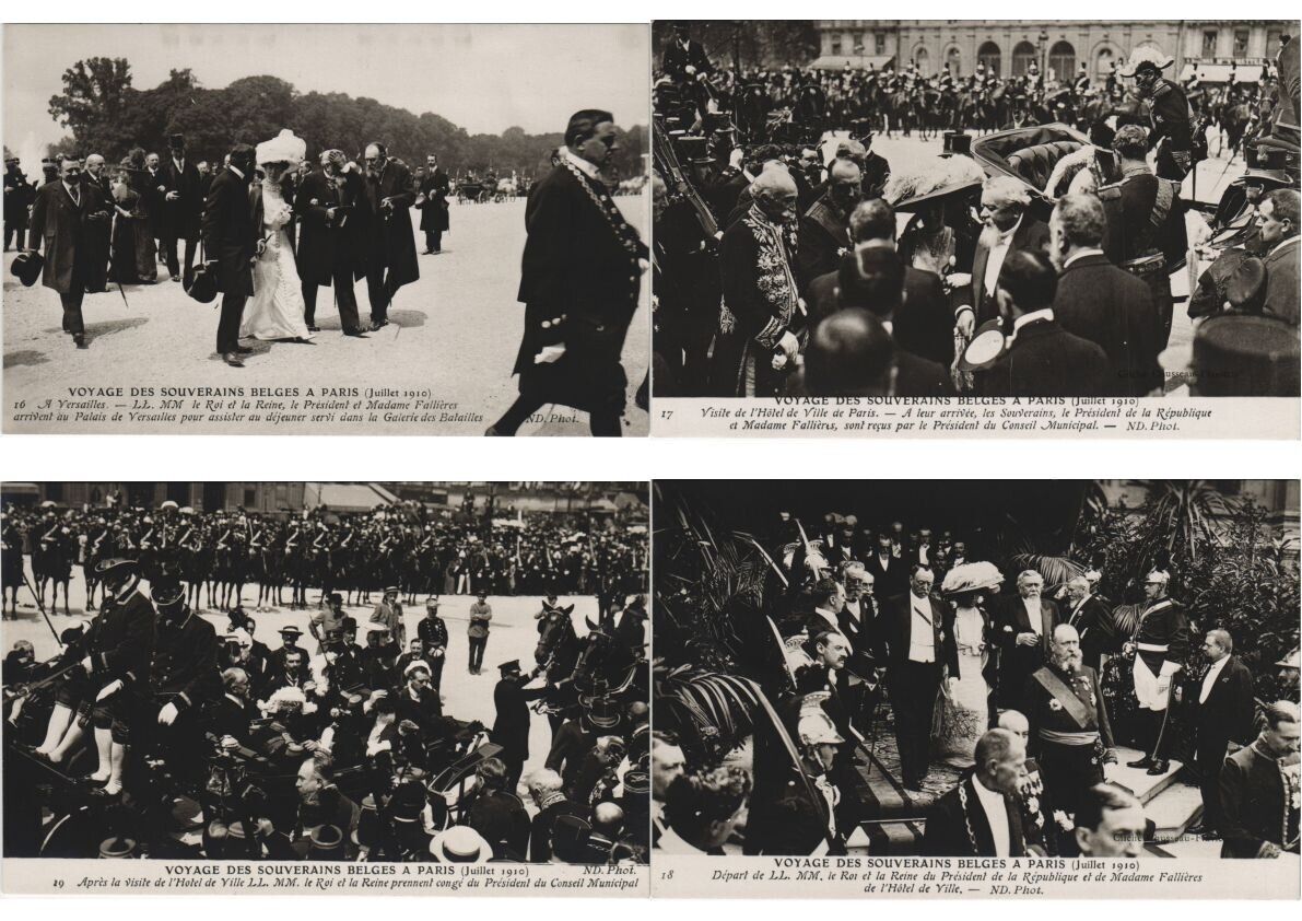 1910 Paris Belgium Royalty 20 Vintage Postcards (L5383)