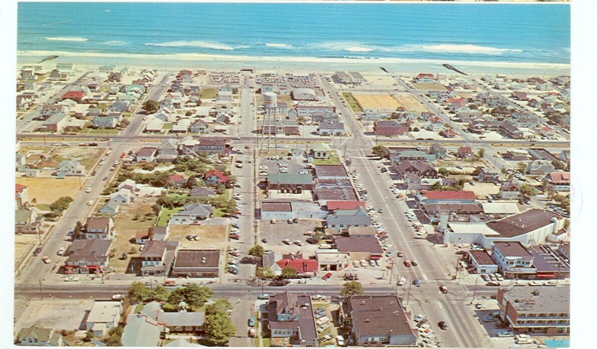 STONE HARBOR,NEW JERSEY-AERIAL VIEW OF TOWN-SEASHORE AT ITS BEST-#97839B-(NJ-S*)