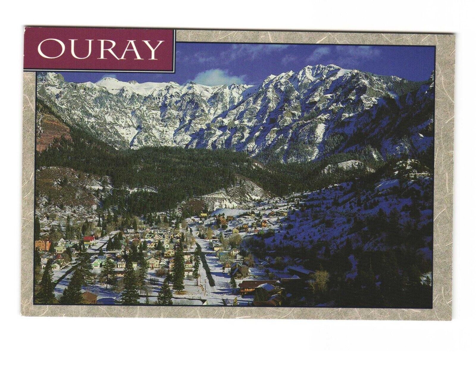 Picturesque Ouray, Colorado with the Amphitheater above Postcard Unposted 4x6