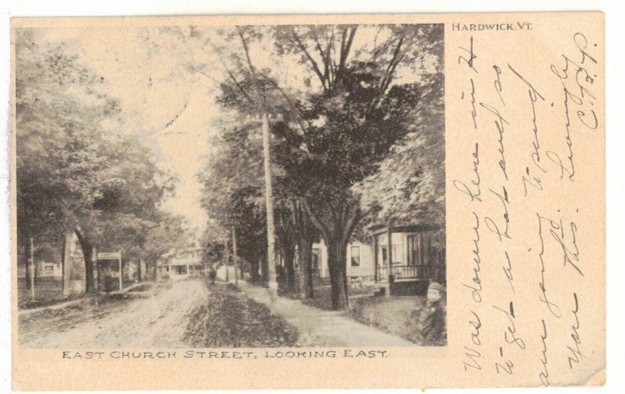 1906 UDB PC: East Church Street Looking East – Hardwick, Vermont