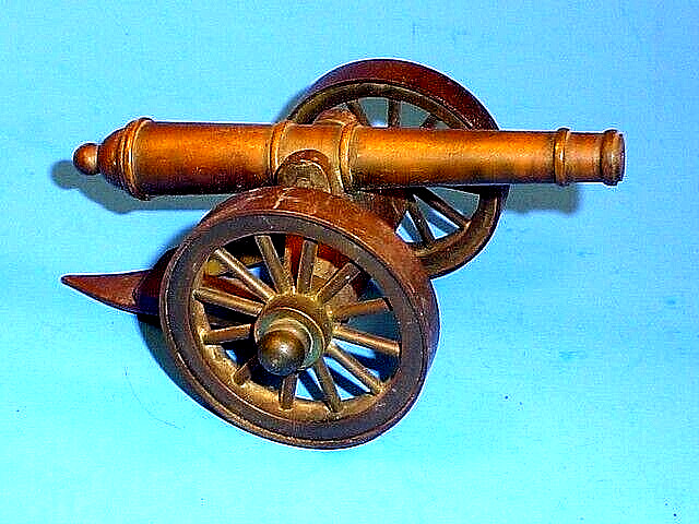 VINTAGE NICELY HANDMADE ALL BRASS CANNON BY AN OLD RETIRED MACHINIST