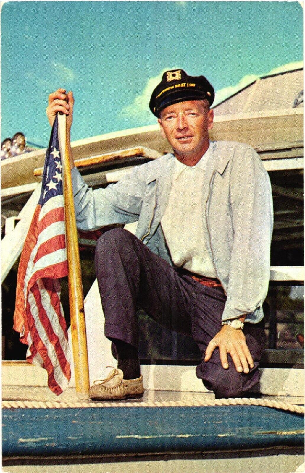 Captain Jack Tucker, Lower Dells Pilot, Wisconsin Dells, Wisconsin Postcard