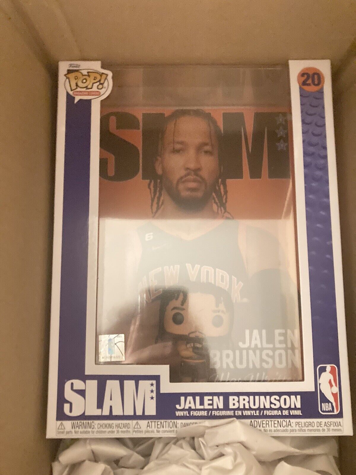 Funko Pop NBA Cover: Slam - Jalen Brunson #20 In Hand