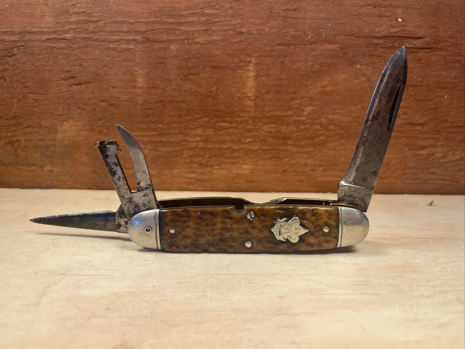 VINTAGE Pocket knife 1924-1933 REMINGTON RS3333  3 BLADED (BOY SCOUT) #1496 USA