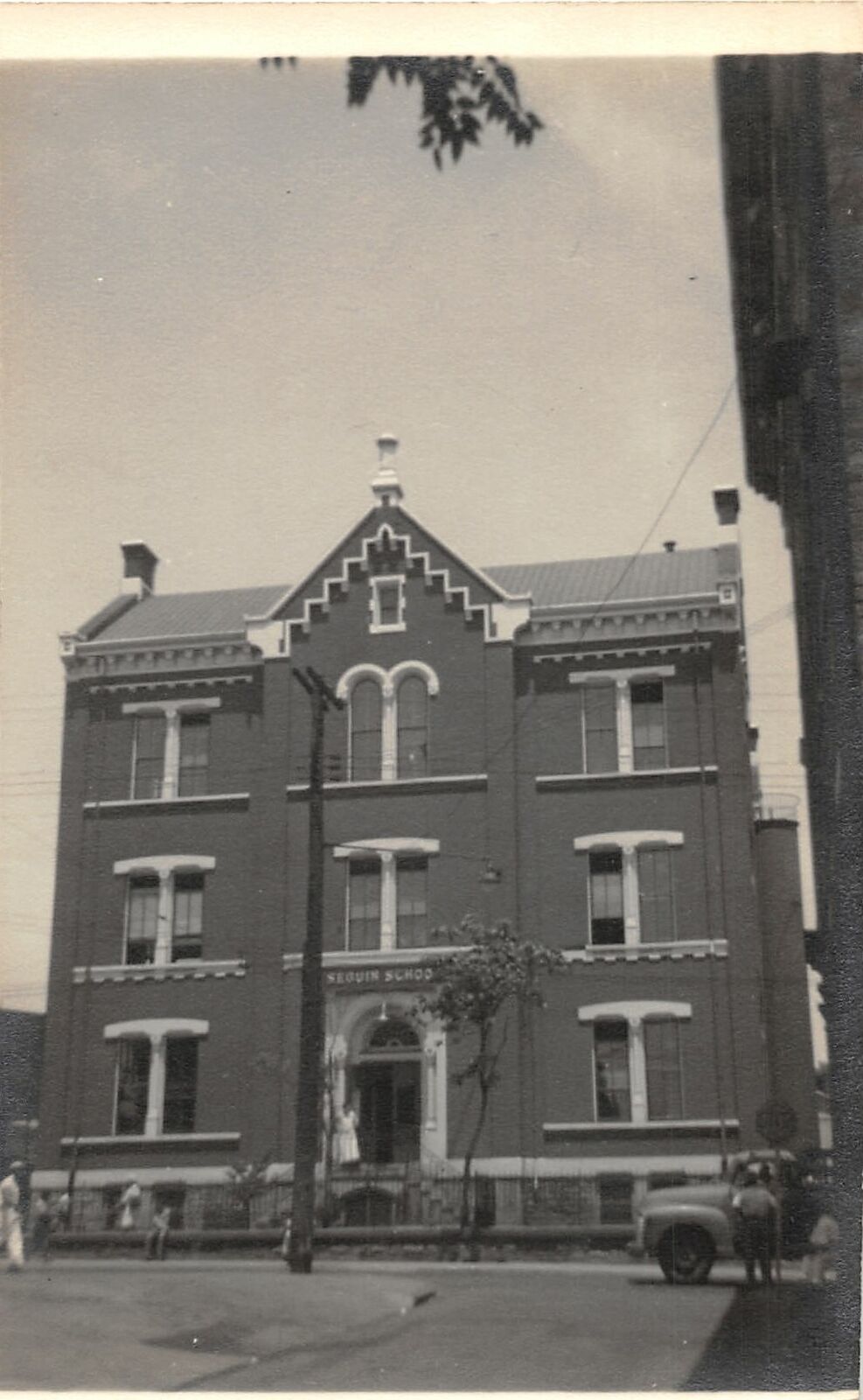 G93/ Cincinnati Ohio RPPC Postcard? c1930s Seguin School Building 21
