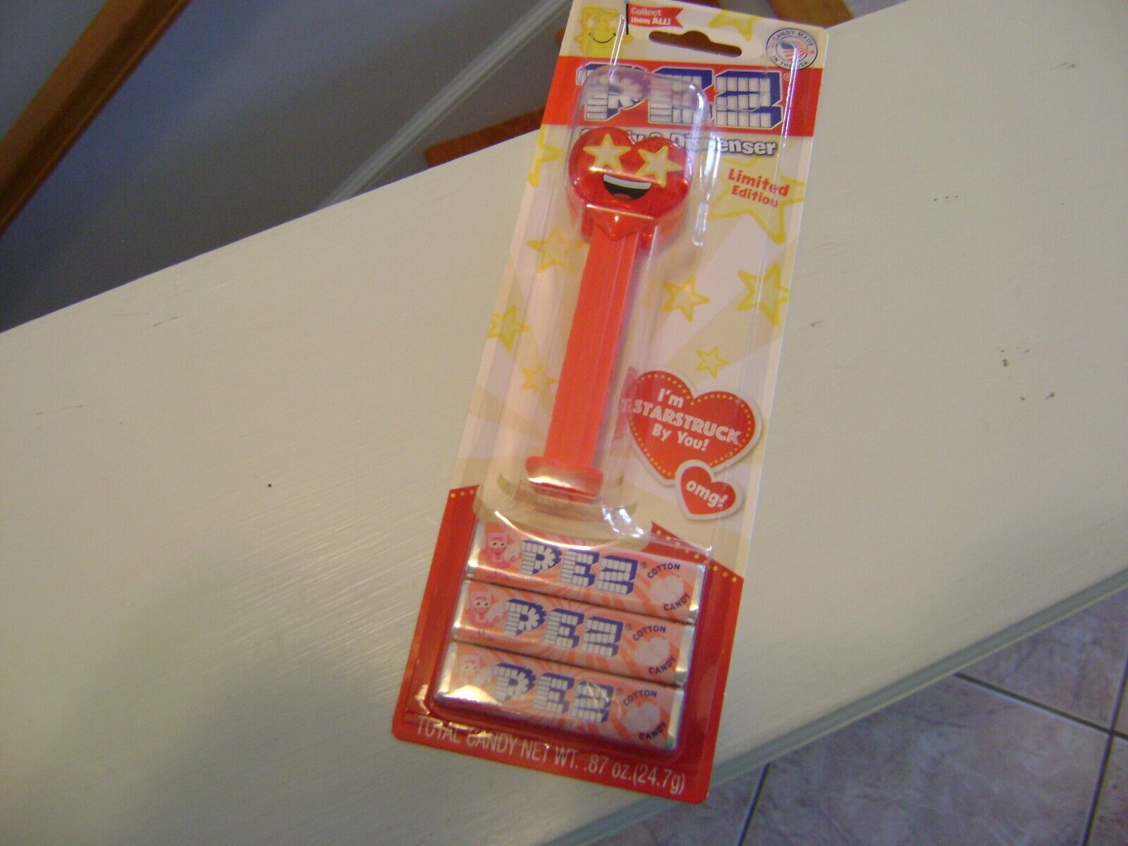 PEZ VALENTINES STARSTRUCK 2022 CRYSTAL HEART STAR LIMITED EDITION AS PICTURED