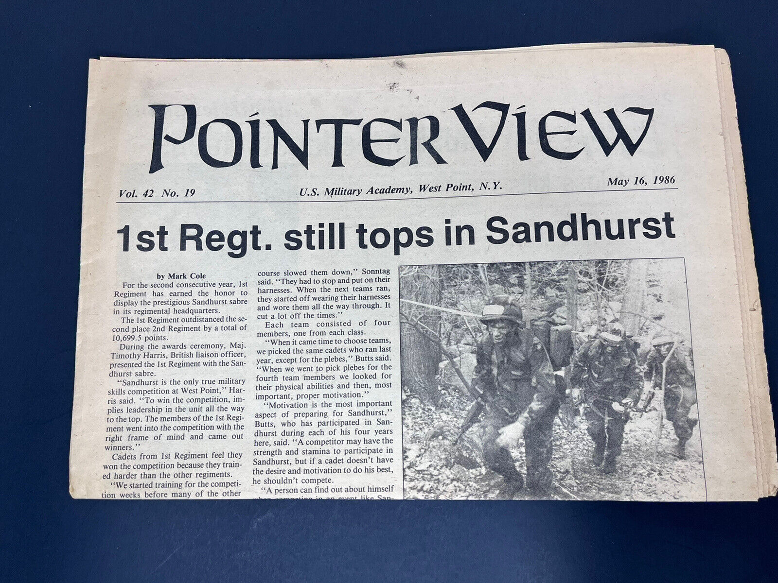 Pointer View West Point Academy Newspaper May 16 1986 Vol 42 No 19
