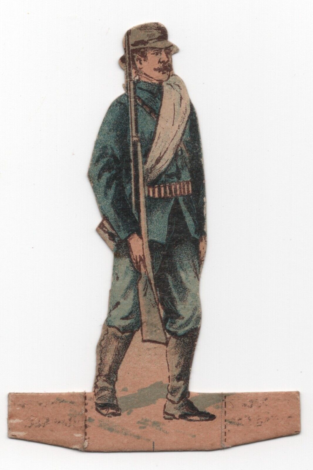  Spanish American War Die Cut Soldier Card Armour Meat Chicago 1890s-1900s