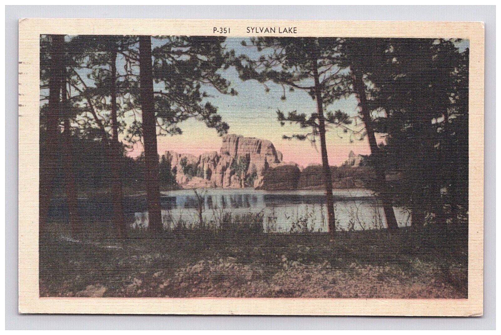 Postcard 1949 SD Sylvan Lake Nature Scenic View Black Hills South Dakota      