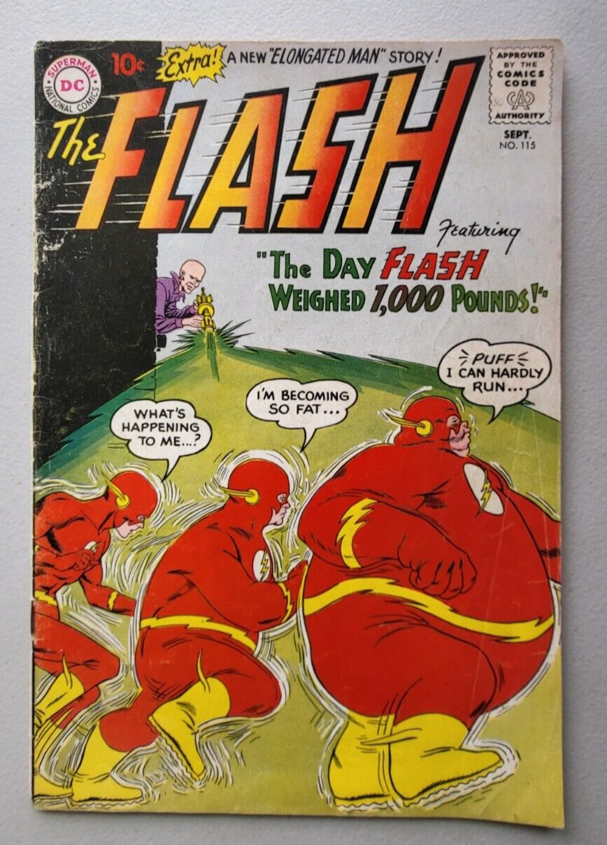 FLASH 115 2nd app of THE ELONGATED MAN GD+ to VG- GORILLA GROOD