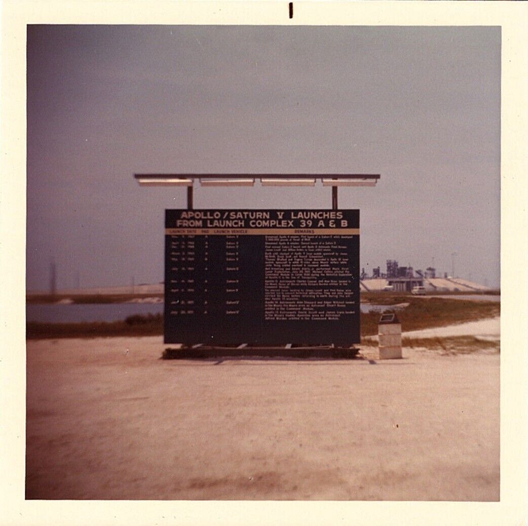 Vintage Photograph Apollo Saturn V Launches Cape Kennedy FLORIDA 1972 KODAK