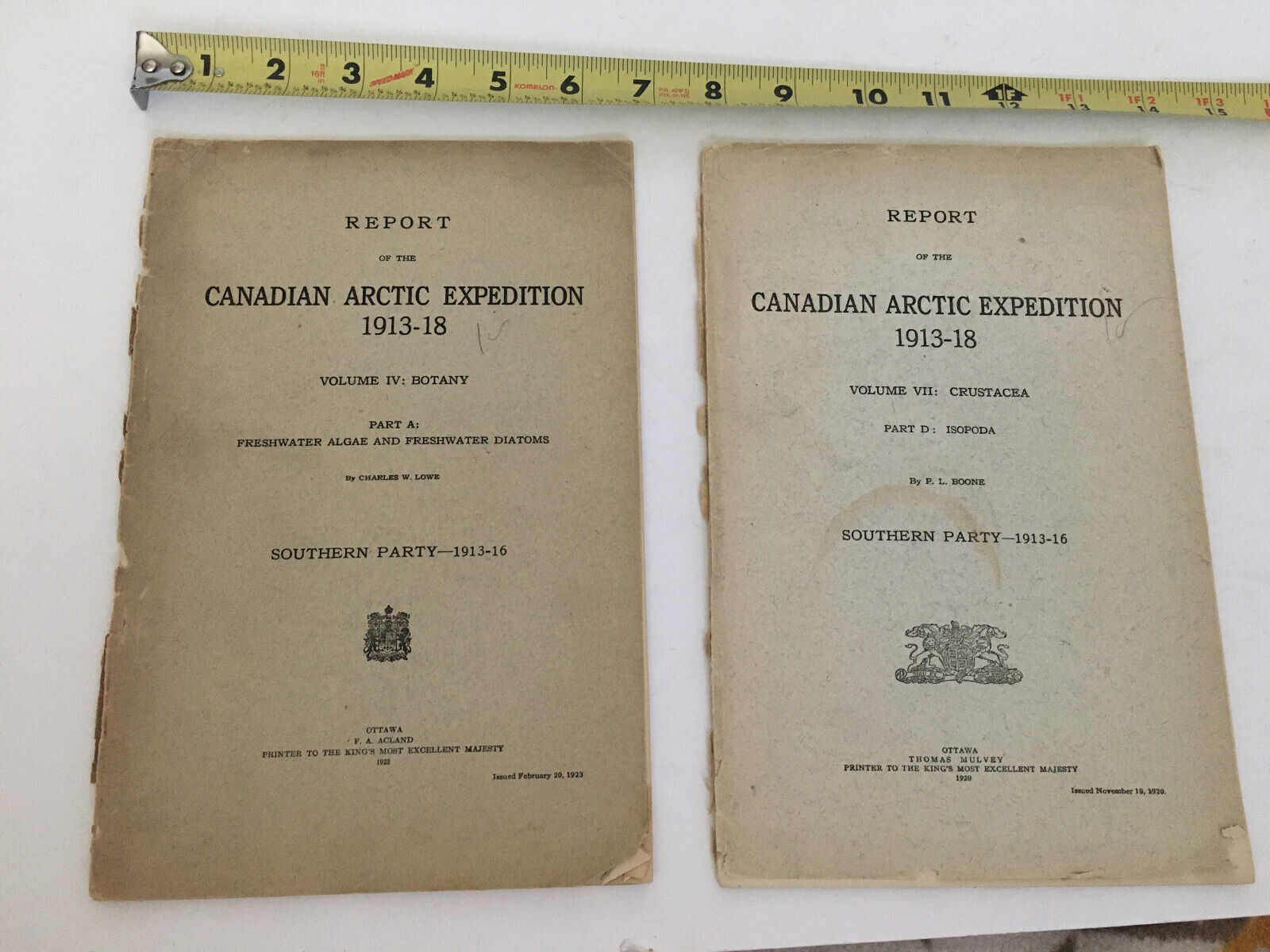 Antique 1900s Canadian Arctic Expedition Report 1913 -1918 Botany Crustasea