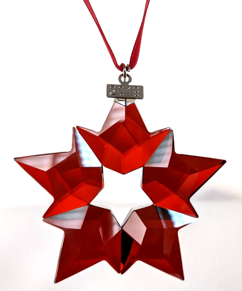Swarovski 2019 Annual STAR Christmas ORNAMENT RED 5476021 *Genuine Mint in Box