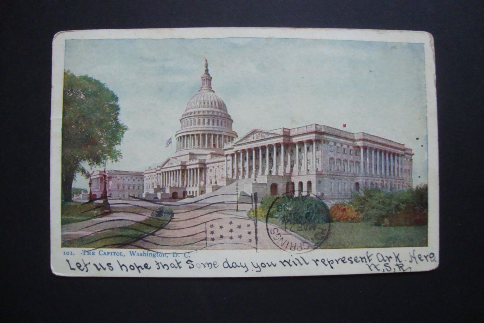 Railfans2 *608) 1906 Posted Std Size Postcard, Washington DC, Capitol Building