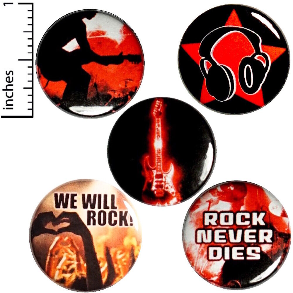 Rock Music Fridge Magnets 5 Pack of Magnets Musician Music Lover Gift 1\