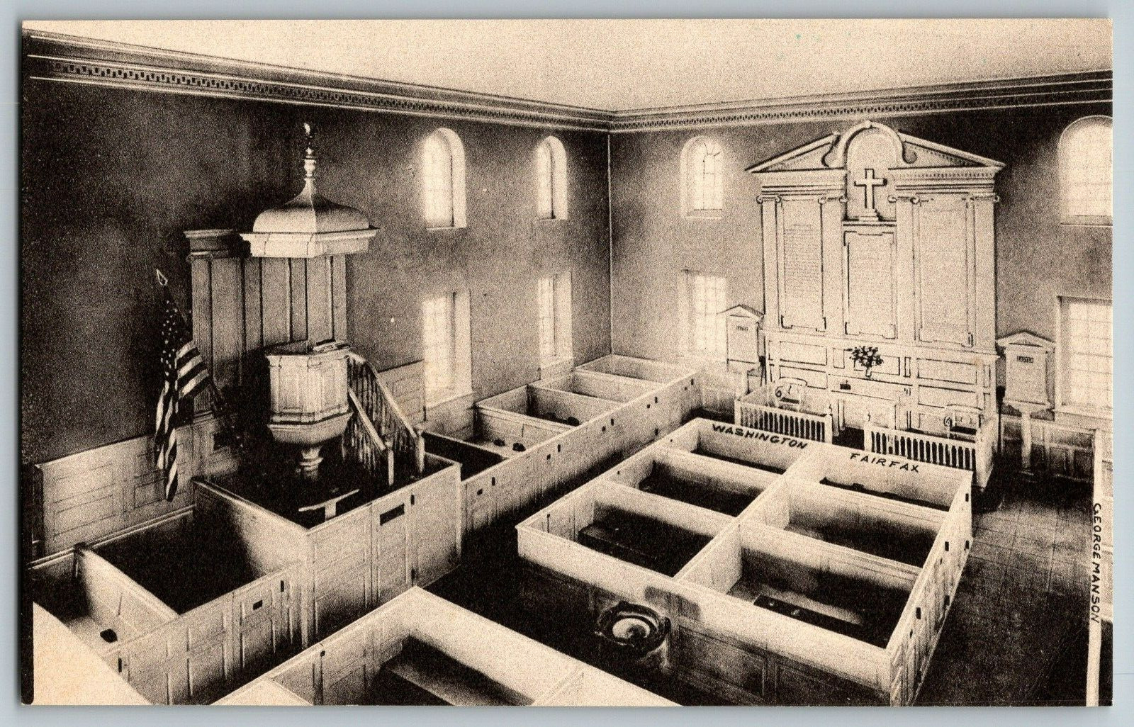 Lorton, Virginia - Pohick Church, Truro Parish, Altar Piece - Vintage Postcard
