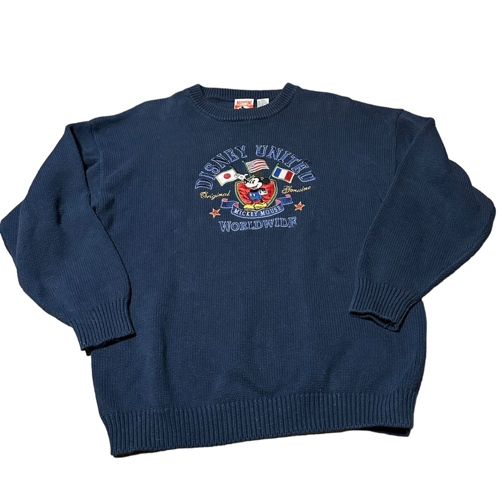 Vintage Walt Disney  Mickey Mouse Inc Embroidered  Disney United Sweater XXL