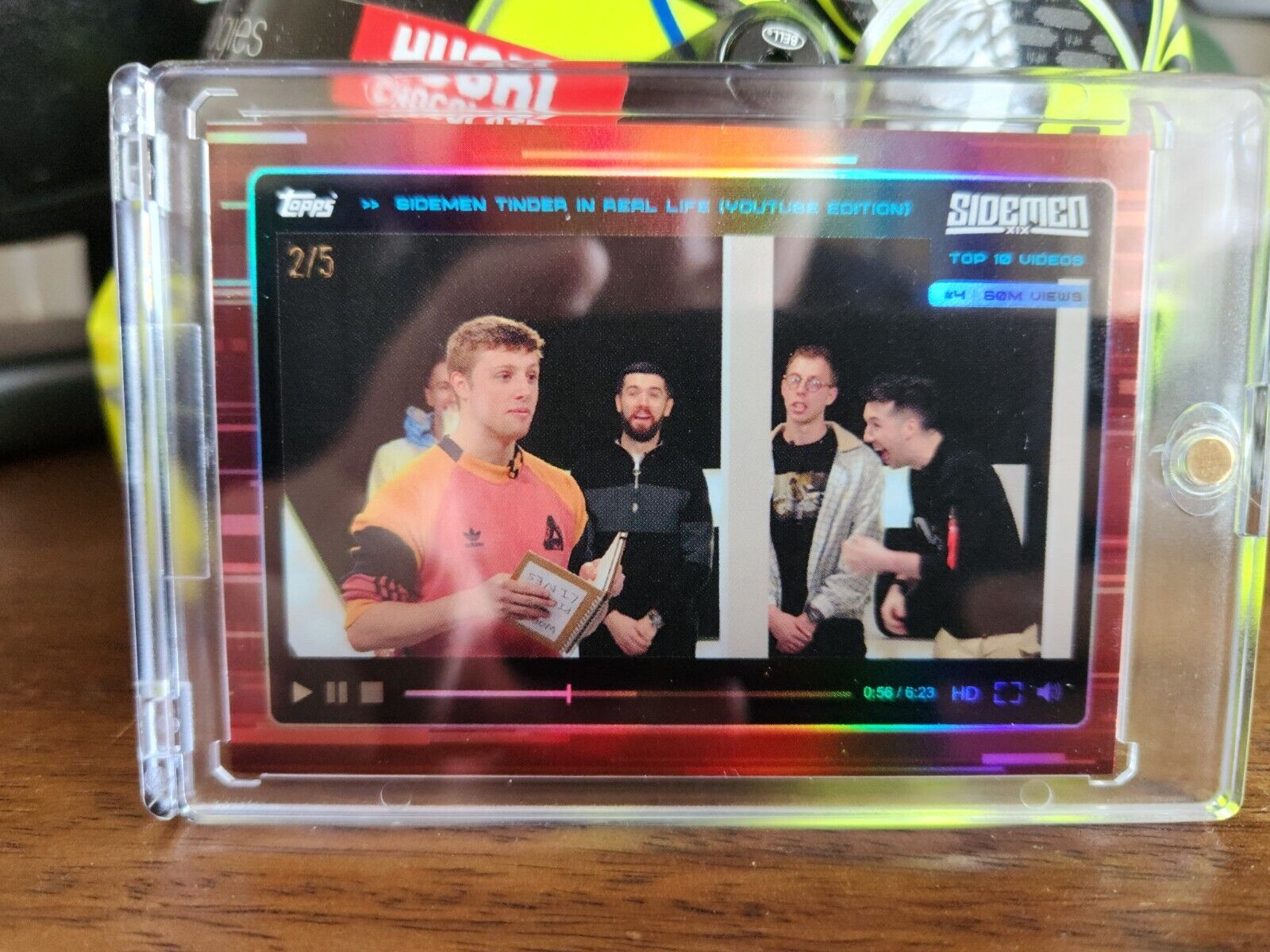2022 Topps X sidemen Tinder In Real Life Youtubers Edition Top 10 RED FOIL 2/5