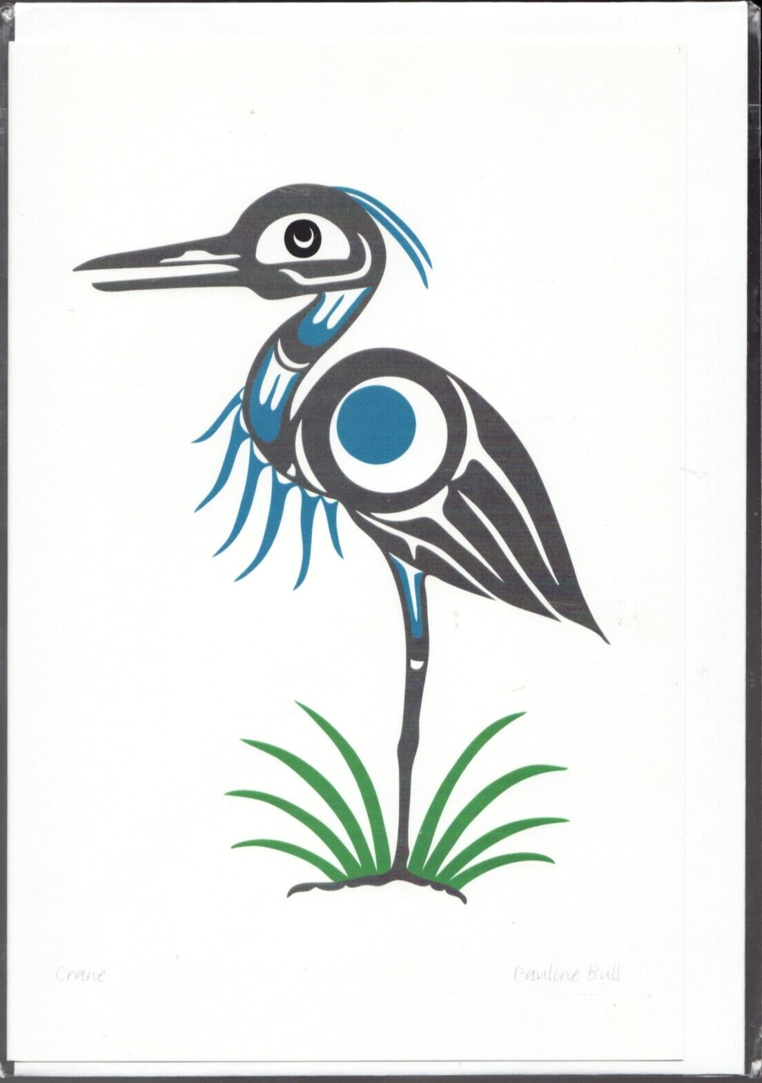 CRANE Salish Bird of Lillooet Nation - Pauline Bull - New 6\