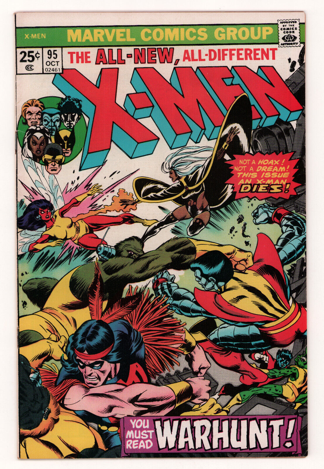 X-Men #95, 3rd New X-Men, DAVE COCKRUM, CLAREMONT Bronze Age Marvel 1975 FINE