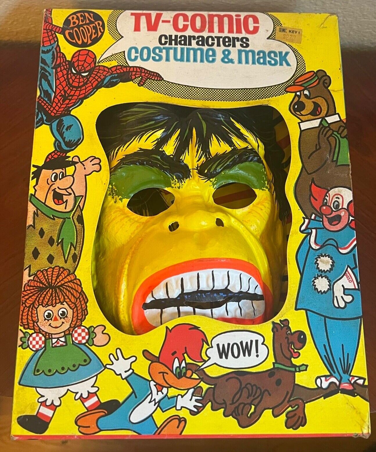 Vintage Ben Cooper Halloween Marvel Hulk Costume with Mask in Box L (12-14) Rare