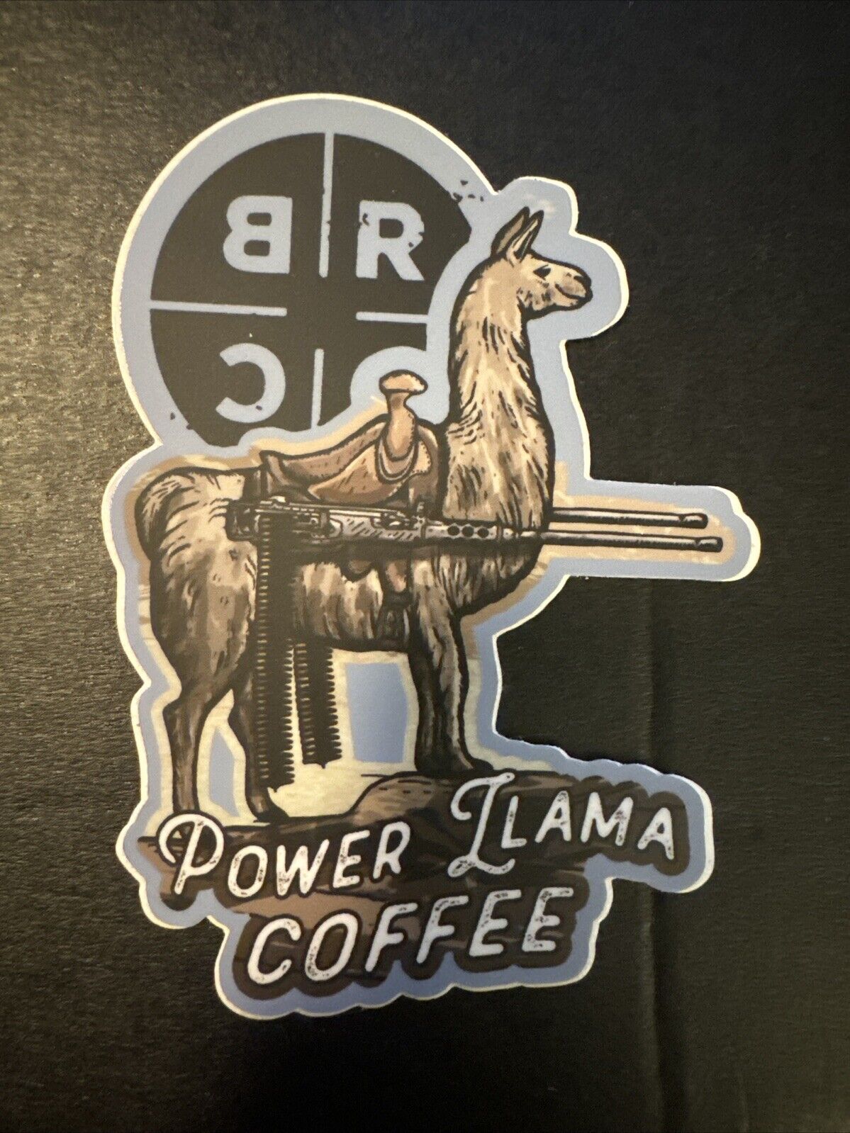 BRCC Die Cut Sticker/Decal Power Llama Black Rifle Coffee