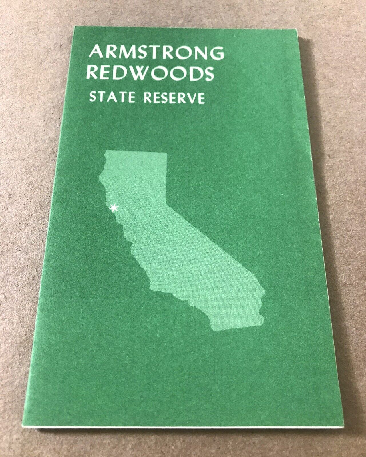 Armstrong Redwoods State Reserve, Vintage Map (California Dept of Parks & Rec)