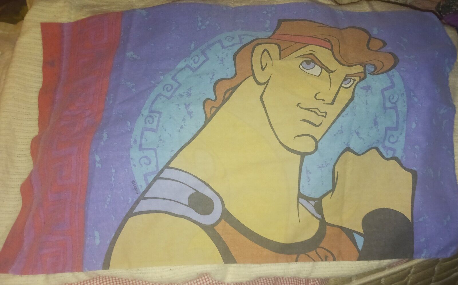 Vintage Disney Hercules Pillowcase 1990’s Era 31”x20” Hard To Find 