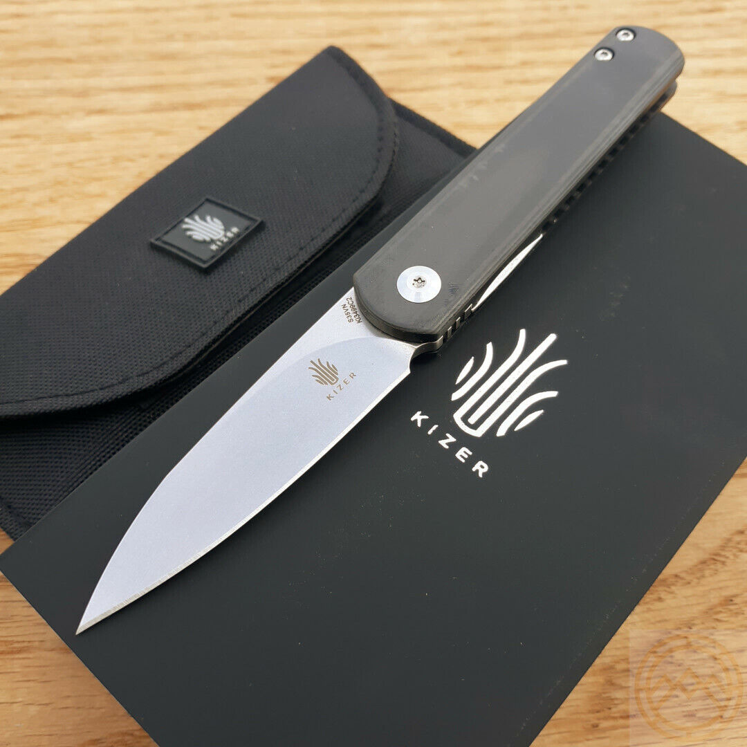 Kizer Cutlery Feist Folding Knife 2.75 CPM S35VN Steel Blade Carbon Fiber Handle