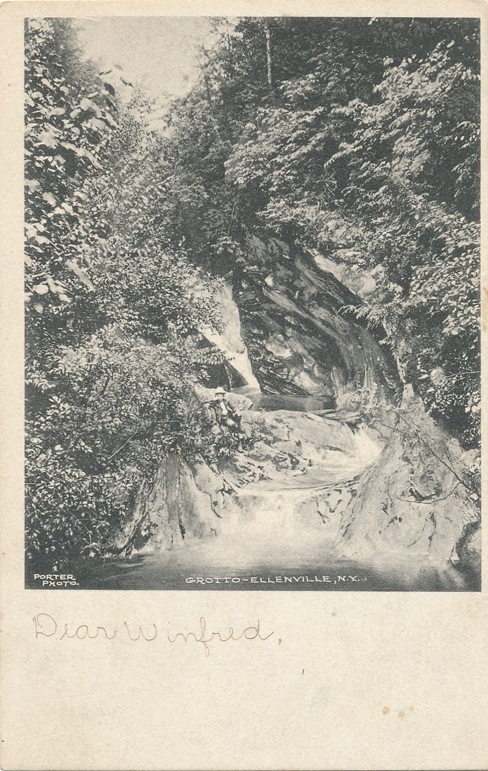ELLENVILLE NY - Grotto Postcard - Catskill Mountains - udb (pre 1908)
