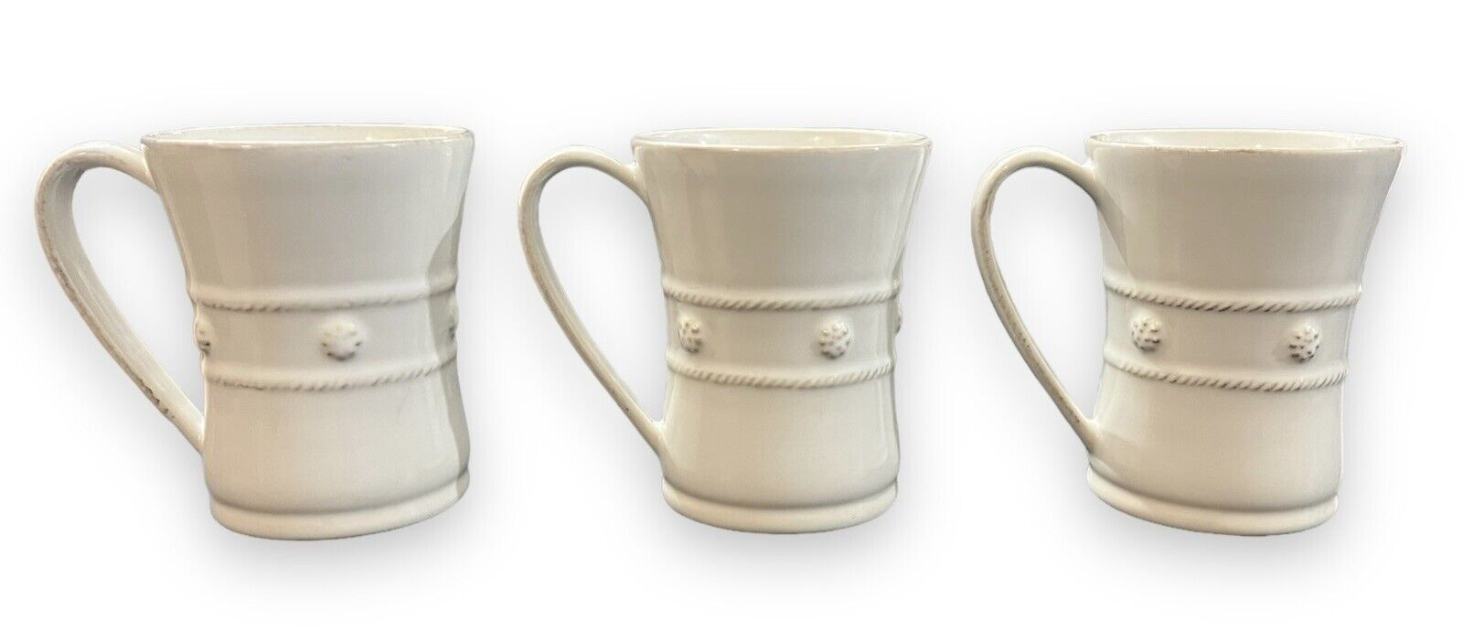 Juliska Ceramics Berry and Thread Whitewash Mug Set of 3