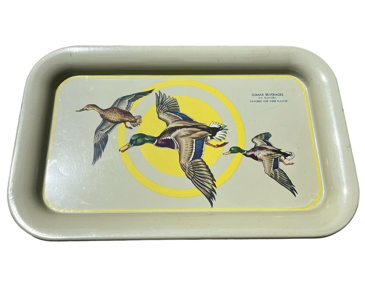 Vintage Advertising Ducks Promo Tray Climax Beverages