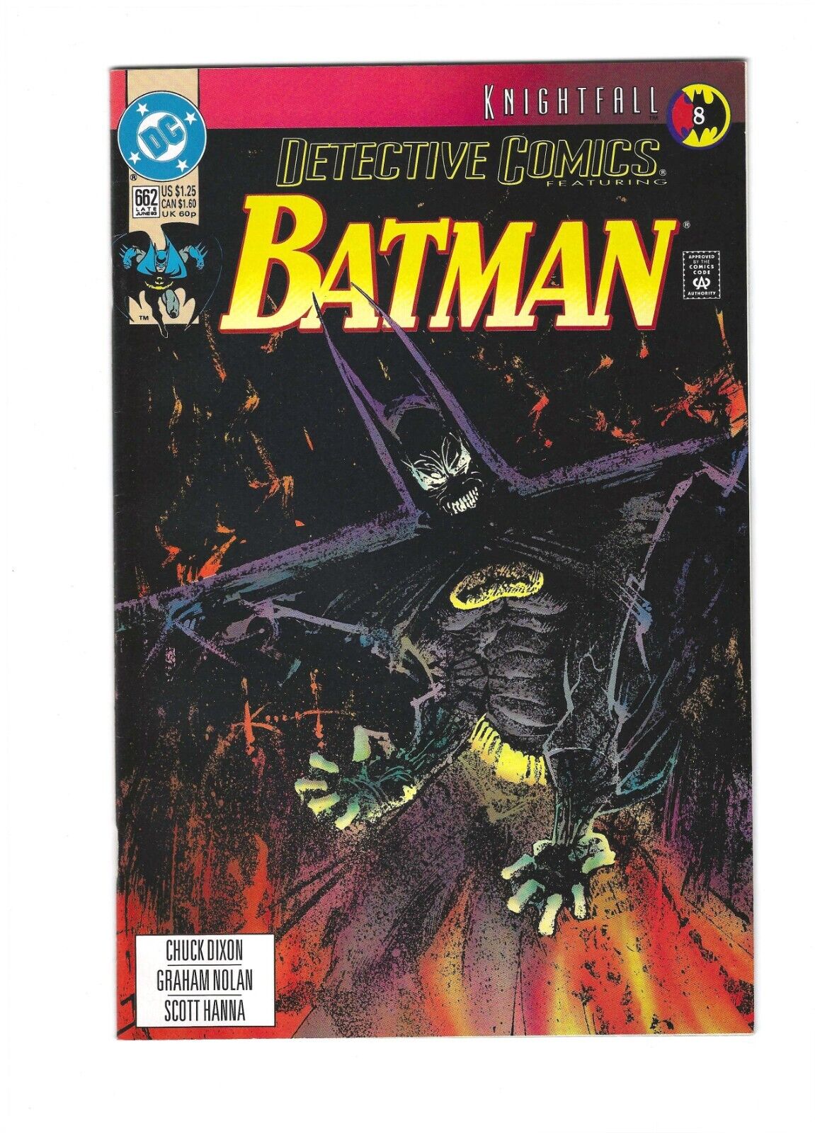 Detective Comics #662: Dry Cleaned: Pressed: Bagged: Boarded NM+ 9.6
