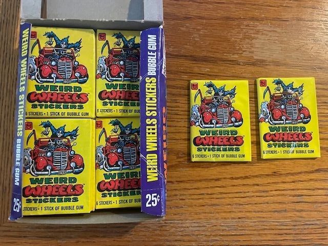 (2) Weird Wheels Stickers 1980 Topps Sealed Wax Gum Trading Card Packs
