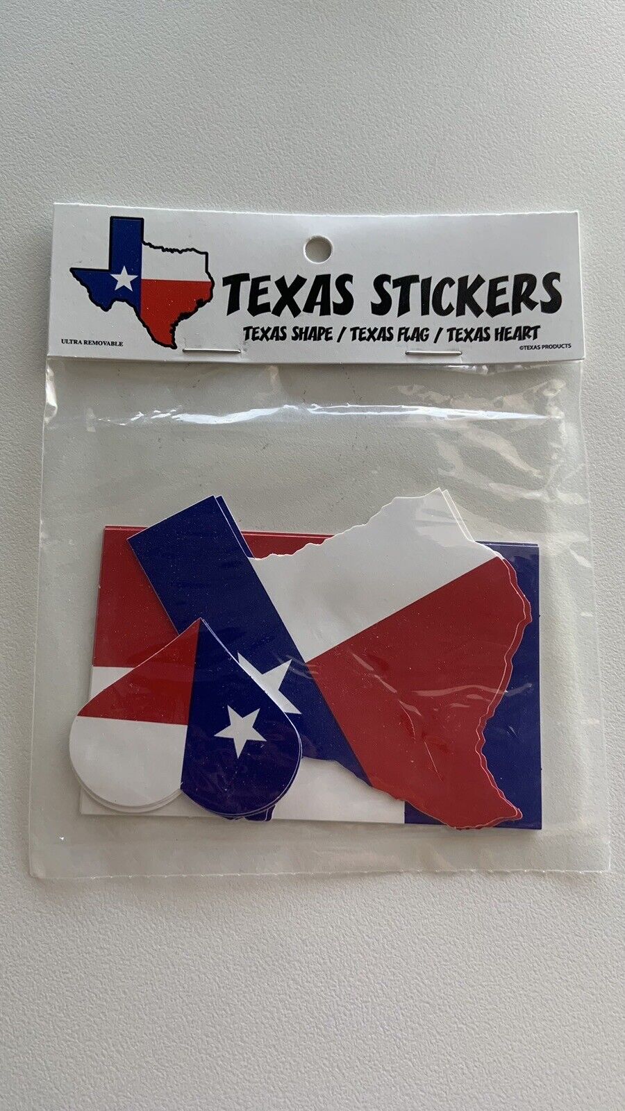8 Texas Stickers, 2 Texas Hearts, 2 Texas Flags, 2 Texas Shapes