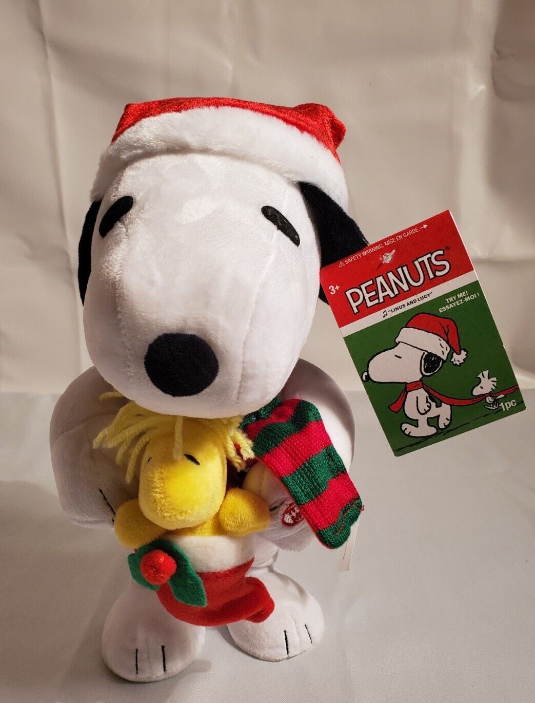 Peanuts Snoopy Woodstock Musical Dancing Side Stepper Plush Christmas New 