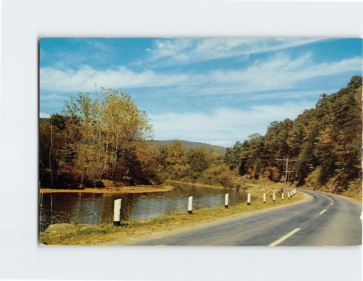 Postcard Beautiful Mountain Streams along modern highways