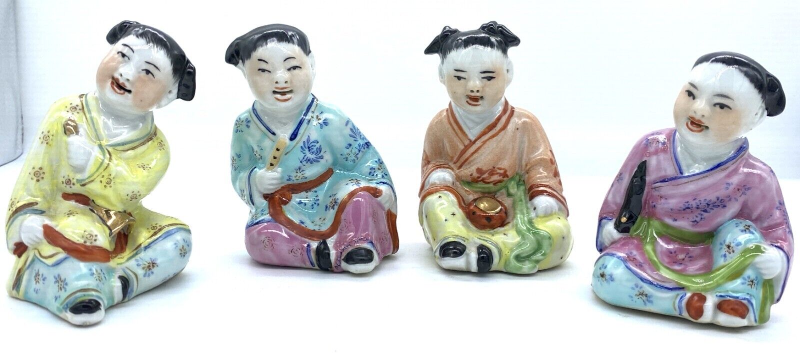 Vintage Chinese Jingdezhen Porcelain Figurine Children (Set of 4)