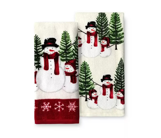 St. Nicholas Square Yuletide Snowman Kitchen Towel 2-pack  ()