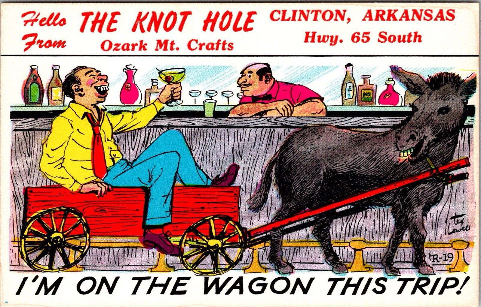 THE KNOT HOLE CLINTON, ARKANSAS Vintage Postcard JD3