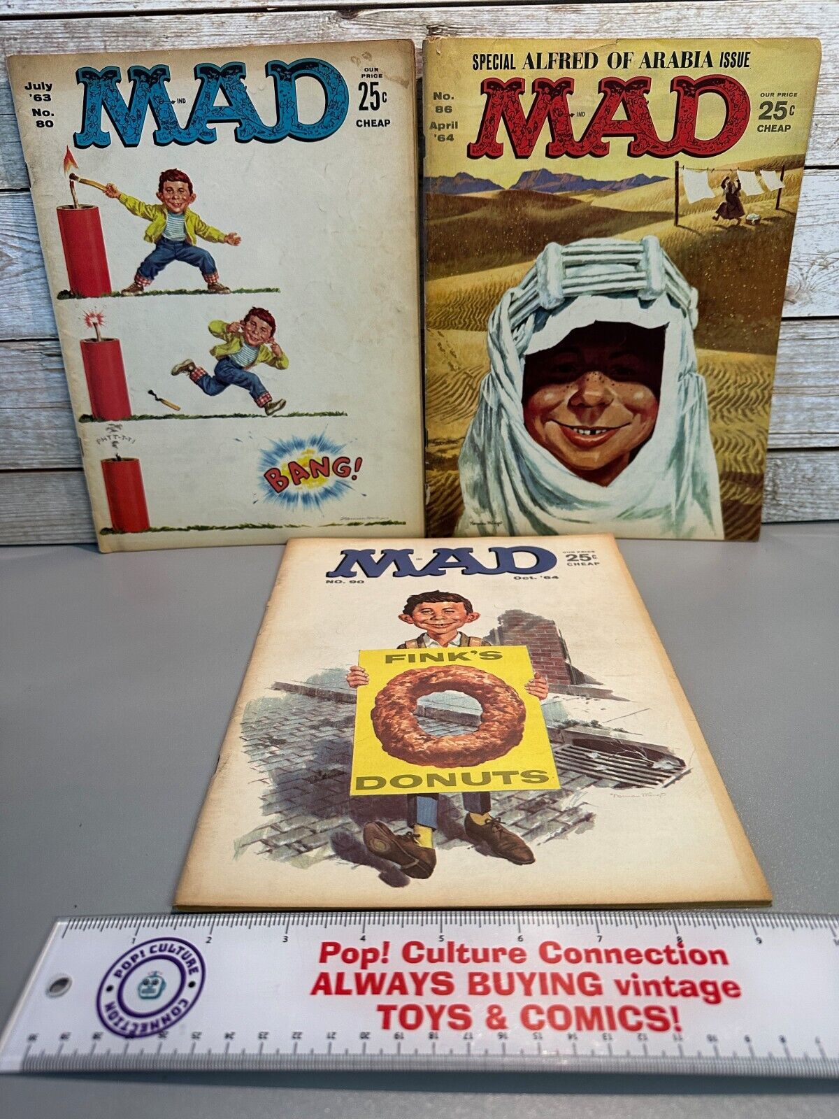Vintage 1963 1964 MAD Magazine Issues 80, 86 And 90 Lot of 3x Issues