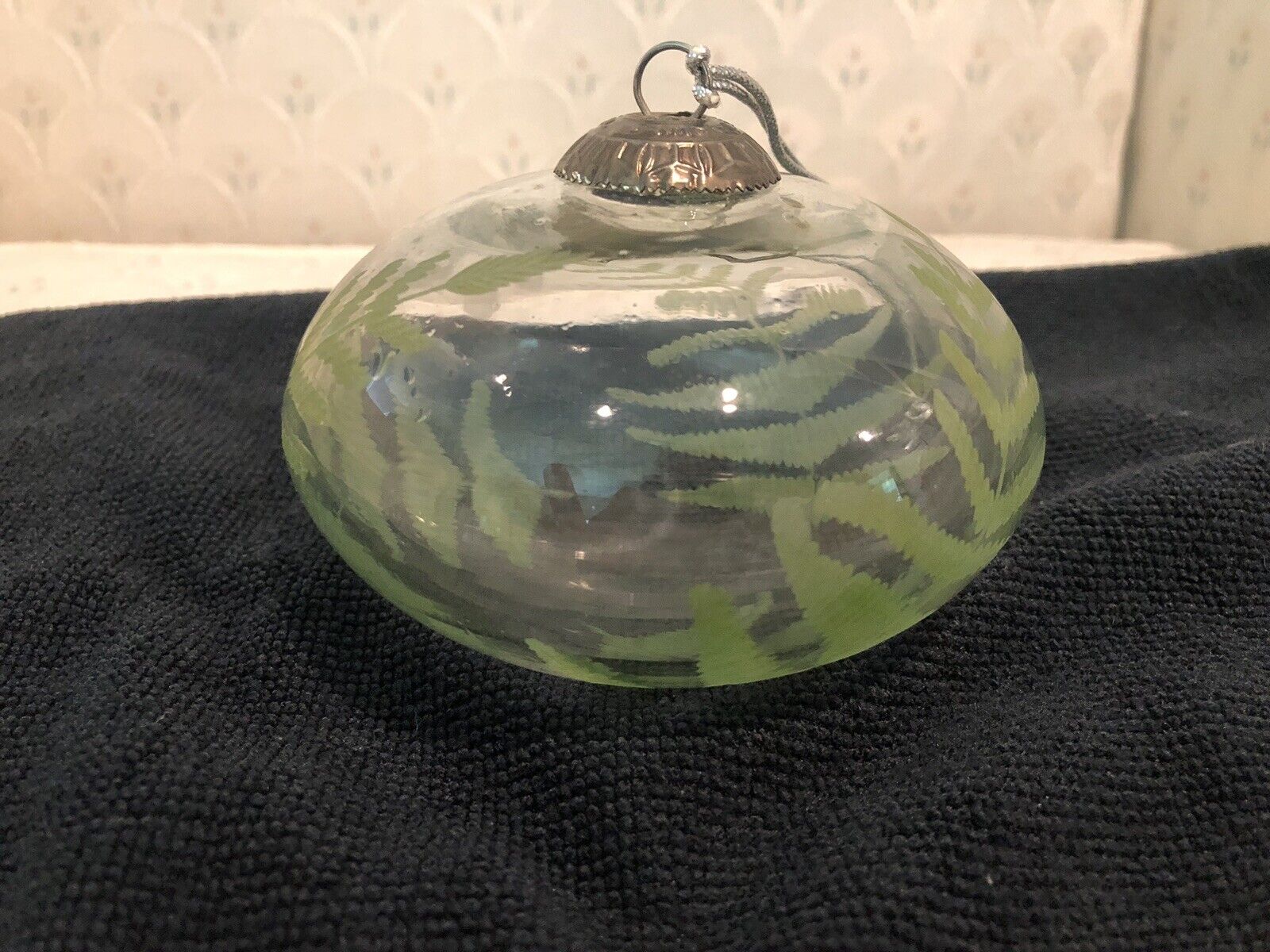 vtg Authentic kugel glass ornament