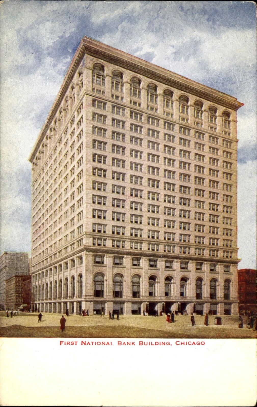 First National Bank Building ~ Chicago Illinois IL ~ c1910 ~ BLANK BACK