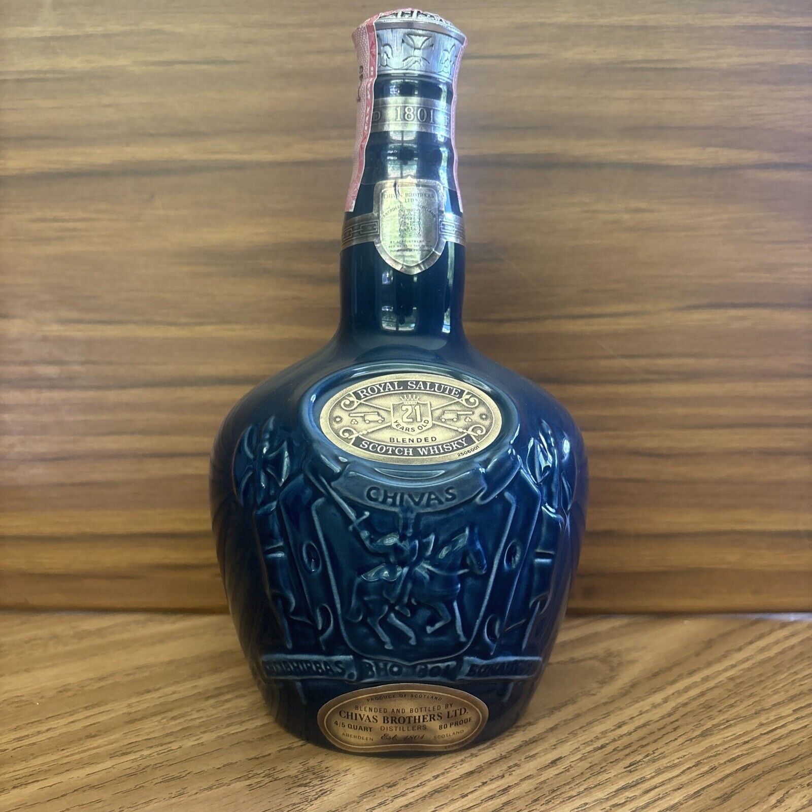 Vintage Chivas Brothers Royal Salute Scotch Whiskey Display Bottle EMPTY/SEALED